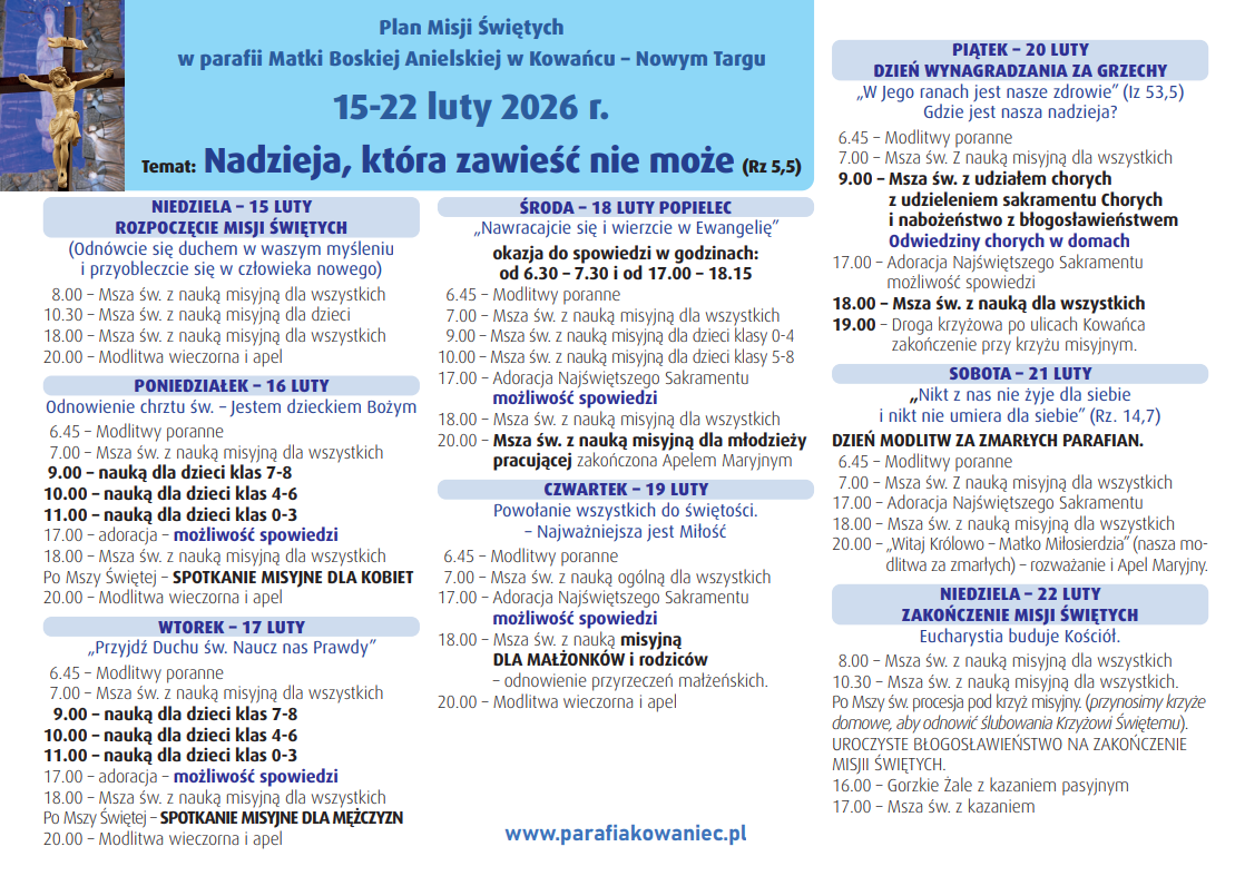 Plan Misji Świętych 2026